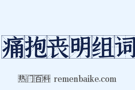 痛抱丧明组词是什么意思的图片